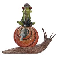 Фигурка декоративная "Лягушка на улитке", L12,5 W7 H11,5 см