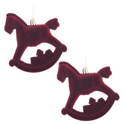 Набор из 2шт, Украшение новогоднее "Лошадка", L10 W5 H11 см Набор из 2шт, Украшение новогоднее "Лошадка", L10 W5 H11 см