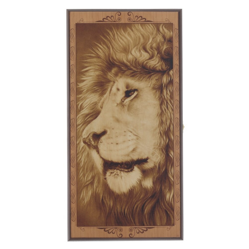 Игра настольная 2 в 1 ( шашки, нарды) "Лев", L50 W25 H3 см фото 2 Игра настольная 2 в 1 ( шашки, нарды) "Лев", L50 W25 H3 см фото 2