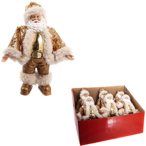 Украшение новогоднее "Дед Мороз" (блок 12шт), L10 W4 H16 см Украшение новогоднее "Дед Мороз" (блок 12шт), L10 W4 H16 см