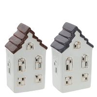 Изделие декоративное "Домик" с подсветкой (LR44x2),2 вида (цена за 1 штуку) L7,5 W5,5 H14 см..