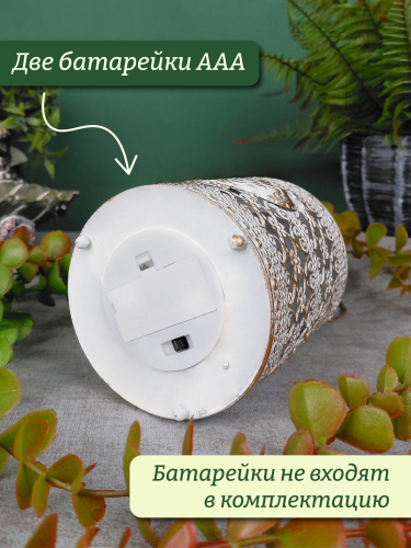 Изделие декоративное с подсветкой (2xААА н/п), L10 W10 H18 см фото 5