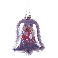 Украшение новогоднее "Колокольчик с лошадкой", L8 W2,5 H11 см Украшение новогоднее "Колокольчик с лошадкой", L8 W2,5 H11 см