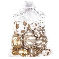 Набор из 16-ти изделий декоративных подвесных "Яйцо" (4,5*6, 3,5*5,5, 3*4), L14 W5,5 H15 см