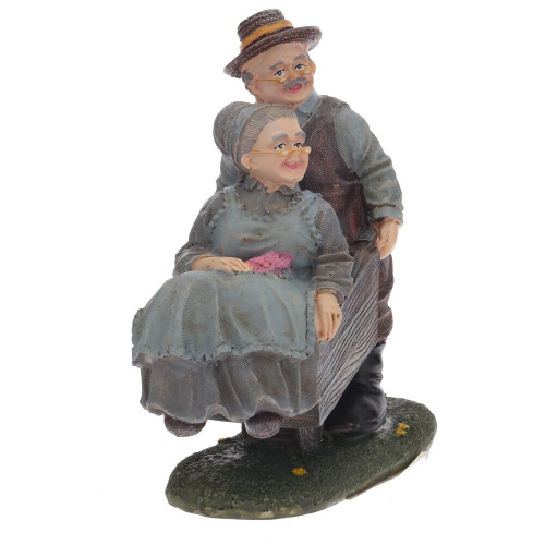 Фигурка декоративная "Бабушка с дедушкой", L15 W7 H15 см, 2в. фото 2