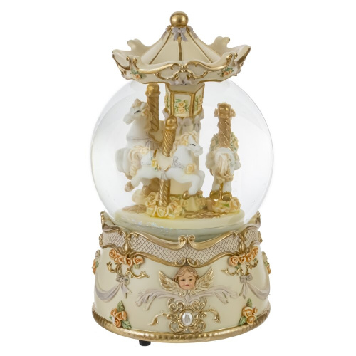 Фигурка декоративная в стекл шаре "Карусель" (ключ,муз, движ), D10 см, L9,5 W9,5 H17,5 см, 2в. фото 7 Фигурка декоративная в стекл шаре "Карусель" (ключ,муз, движ), D10 см, L9,5 W9,5 H17,5 см, 2в. фото 7