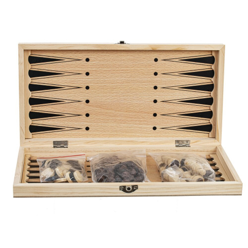 Игра настольная 3 в 1 (шахматы, шашки, нарды), L34 W17 H4 см фото 10