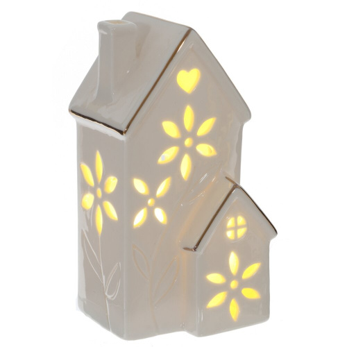 Фигурка декоративная "Дом" (подсветка, 3xLR44 н/п), L7,5 W6,5 H14 см
