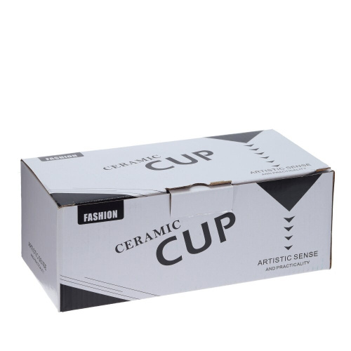 Кружка с блюдцем и ложкой, 2в.(цена за 1 шт.) 300 мл, L20,5 W10,5 H8 см. фото 3