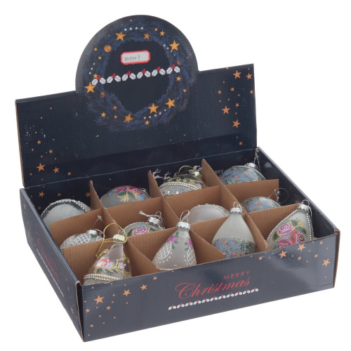 Набор из 12шт Украшение новогоднее "Шар", D 8 см, L34 W25 H9 см фото 6 Набор из 12шт Украшение новогоднее "Шар", D 8 см, L34 W25 H9 см фото 6