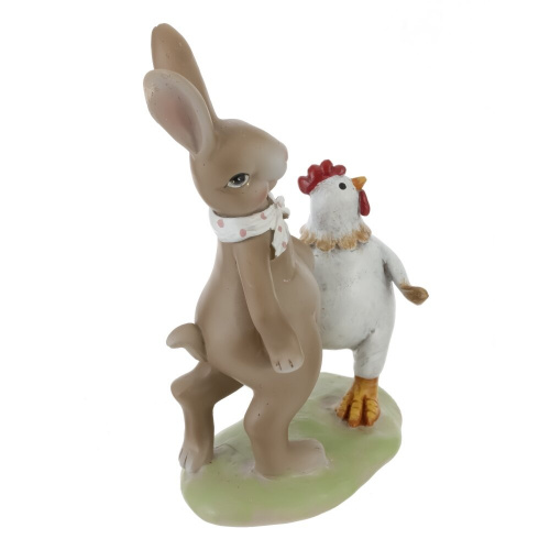 Фигурка декоративная "Заяц с курицей", L9,5 W5,5 H14 см фото 2