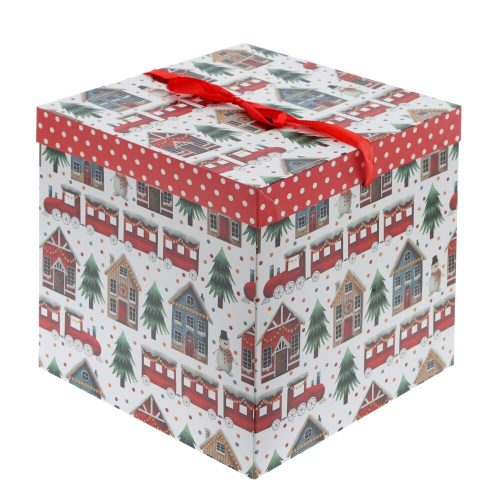 Коробка подарочная (бумага, плотность 350г/м2), L30 W30 H31 см