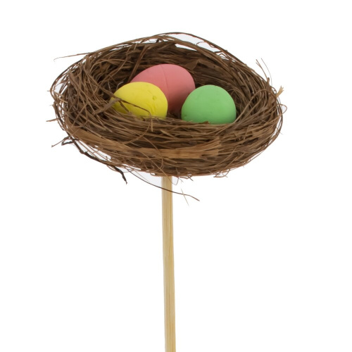 Изделие декоративное (вставка) "Гнездо пасхальное" (блок 12 шт) (6*2), L6 W6 H25 см, 3в. фото 6