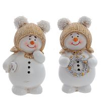 Фигурка декоративная "Снеговик" (цена за одну штуку), L6 W4,5 H10 см, 2в.