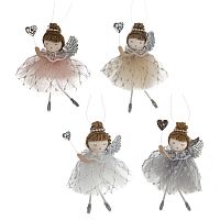Изделие декоративное подвесное "Ангел", L7 W3 H15 см, 4в. Изделие декоративное подвесное "Ангел", L7 W3 H15 см, 4в.