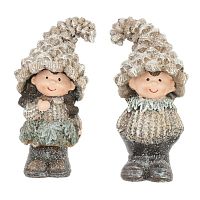 Фигурка декоративная "Мальчик/ Девочка", L6 W5,5 H14 см, 2в.