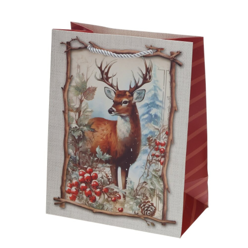 Пакет подарочный S (бумага 210г/м2, блок 12шт), L18 W10 H23 см, 4в. фото 2