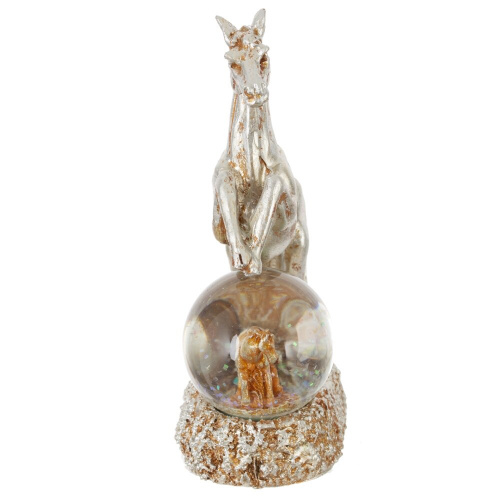 Фигурка декор в стекл шаре "Лошадь", L9,5 W5 H14 см, 2в. фото 5