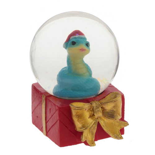 Фигурка декоративная в стекл шаре "Змея", D 4 см, L4 W4,5 H6 см, 3в. фото 4