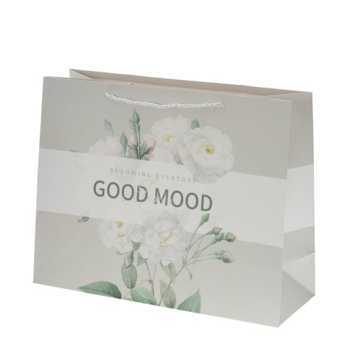 Пакет подарочный L (бумага 250г/м2, блок 12шт), L42 W15 H33 см, 4в. фото 4