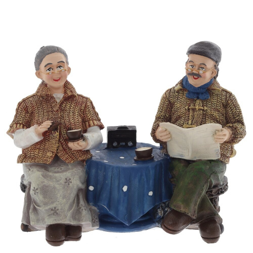 Фигурка декоративная "Бабушка с дедушкой", L18,5 W9 H14 см