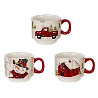 Набор из 3-х чашек на подставке (3x400 мл), L14,5 W12,5 H23 см