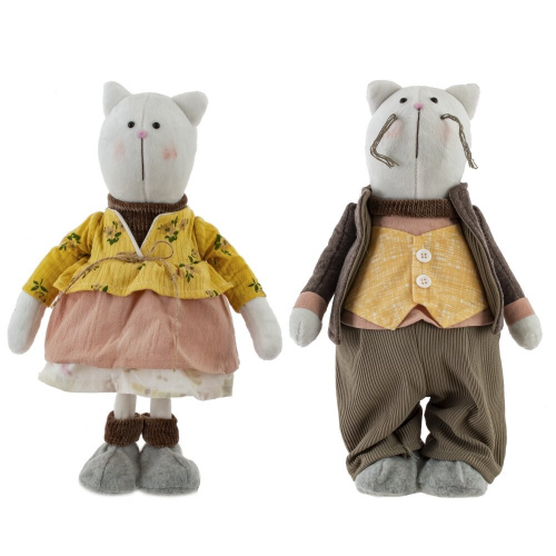 Игрушка набивная "Кот/Кошка", L16 W10 H33 см, 2в. Игрушка набивная "Кот/Кошка", L16 W10 H33 см, 2в.