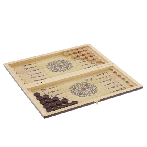 Игра настольная 2 в 1 ( шашки, нарды) "Охотники на привале", L50 W25 H3 см фото 4 Игра настольная 2 в 1 ( шашки, нарды) "Охотники на привале", L50 W25 H3 см фото 4