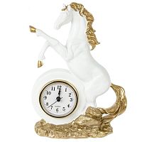 Фигурка декоративная "Лошадь" с часами (AAAx1 н/п), L16 W7,5 H23 см