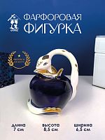 Фигурка декоративная "Змея на яблоке", L6,5 W6,5 H8 см