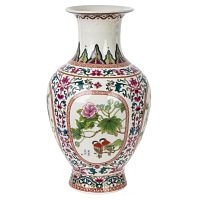 Китайская фарфоровая ваза для цветов, высота 25 см