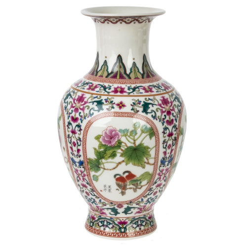 Китайская фарфоровая ваза для цветов, высота 25 см