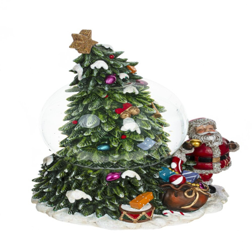 Фигурка декор в стекл шаре "Елка" (муз с ключ), D 10 см, L15 W13 H20 см фото 5