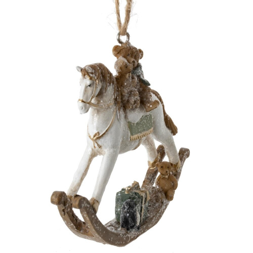 Фигурка декоративная подвесная "Лошадка-качалка", L8,5 W1,5 H7,5 см фото 2 Фигурка декоративная подвесная "Лошадка-качалка", L8,5 W1,5 H7,5 см фото 2
