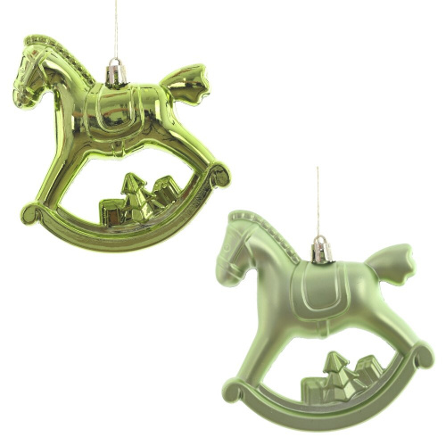 Набор из 2шт, Украшение новогоднее "Лошадка", L11 W5 H10 см Набор из 2шт, Украшение новогоднее "Лошадка", L11 W5 H10 см