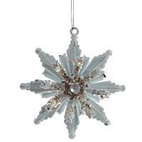 Украшение новогоднее "Снежинка", L11 W3,5 H11,5 см Украшение новогоднее "Снежинка", L11 W3,5 H11,5 см