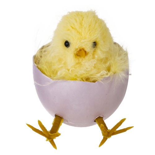 Фигурка декоративная "Цыпленок" (блок 6шт), L7 W5 H7 см, 3в. фото 3