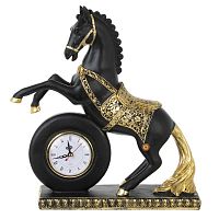 Фигурка декоративная "Лошадь" с часами (ААх1 н/п), L32 W9,5 H35 см