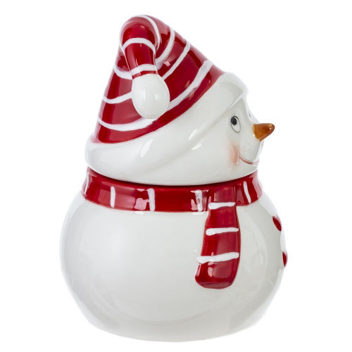 Емкость для сыпучих продуктов "Снеговик", 350 мл, L10 W10 H15 см фото 4 Емкость для сыпучих продуктов "Снеговик", 350 мл, L10 W10 H15 см фото 4