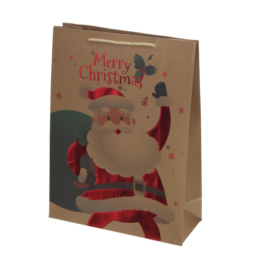 Пакет подарочный L (бумага 210г/м2, блок 12шт), L30 W12 H40 см, 4в. фото 3