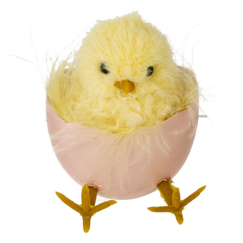 Фигурка декоративная "Цыпленок" (блок 6шт), L7 W5 H7 см, 3в. фото 2