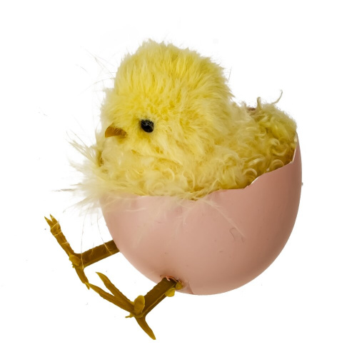 Фигурка декоративная "Цыпленок" (блок 6шт), L7 W5 H7 см, 3в. фото 6