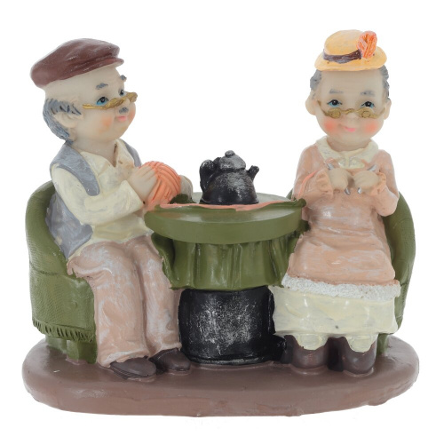 Фигурка декоративная "Бабушка с дедушкой", L15 W8 H14 см, 2в. фото 2