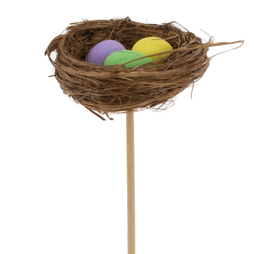 Изделие декоративное (вставка) "Гнездо пасхальное" (блок 12 шт) (6*2), L6 W6 H25 см, 3в. фото 4