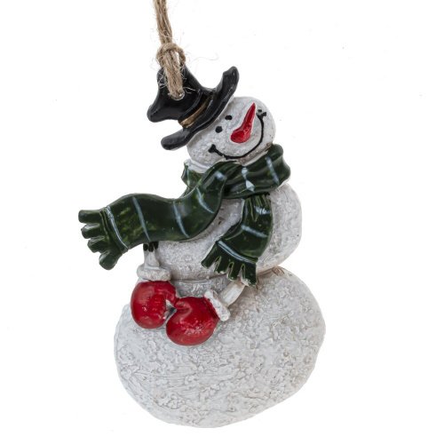 Изделие декоративное подвесное "Снеговик", L6 W1 H9 см, 6в. фото 3 Изделие декоративное подвесное "Снеговик", L6 W1 H9 см, 6в. фото 3