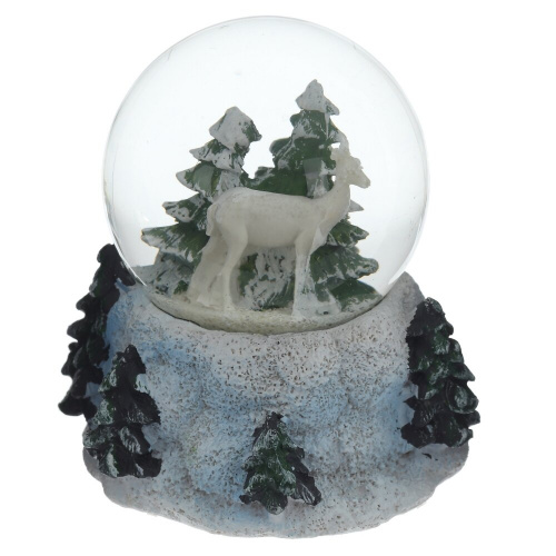 Фигурка декор в стекл шаре "Домик/Олень", D 6.5 см, L9 W8 H9 см, 3в. фото 2 Фигурка декор в стекл шаре "Домик/Олень", D 6.5 см, L9 W8 H9 см, 3в. фото 2