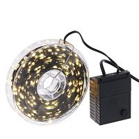 Электрогирлянда "Роса", L50м, 500 LED, тепл бел, 8 тип свеч, 7W, шнур зеленый леска, IP20