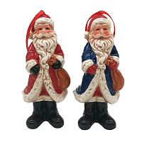 Фигурка декоративная подвесная "Дед Мороз", L5,5 W4,5 H11 см, 2в.