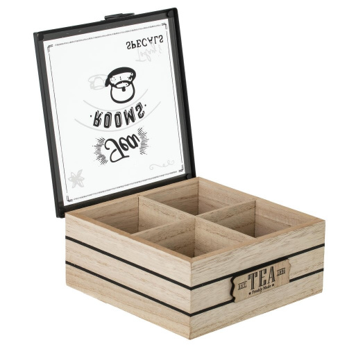 Шкатулка для чайных пакетиков, L17 W17 H7,5 см фото 5