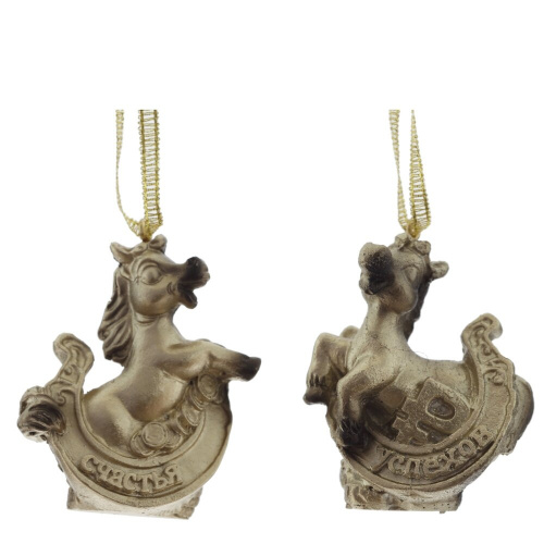 Фигурка декоративная подвесная "Лошадка", L4 W2 H5,5 см, 2в. Фигурка декоративная подвесная "Лошадка", L4 W2 H5,5 см, 2в.